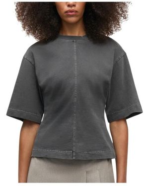 Samsøe & Samsøe Tops ,Zwart ,Katoen Sadisas T-Shirt - Grijs