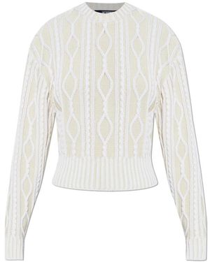 Jacquemus Truien & Vesten ,Katoen Coltrui Met Decoratief Breisel - Wit