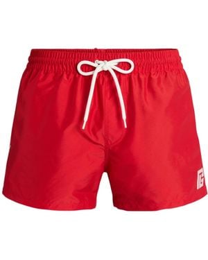 Balmain Badmode ,Rood ,Polyester Pb Geborduurde Zwembroek