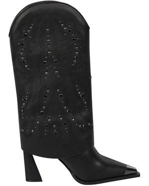 Alma En Pena. Cowboy & Biker Boots - Black