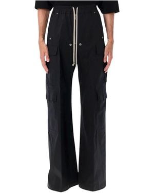 Rick Owens Wide Trousers - Negro