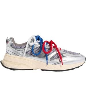 DSquared² Schoenen ,Grijs ,Lace-Up Low Top Sneakers - Blauw