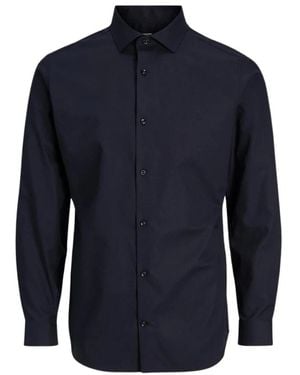 Jack & Jones Overhemden ,Zwart ,Katoen Parker Shirt - Blauw