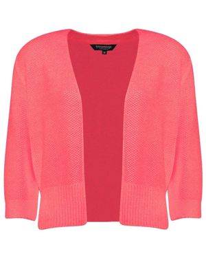 Bloomings Open Cardigan Cropped 3/4 Slv - Roze