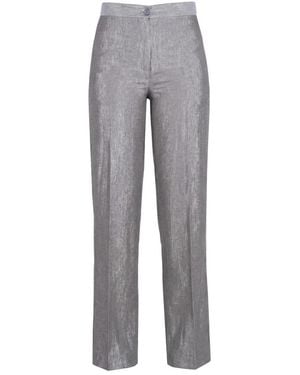 SOLOTRE Wide Trousers - Grey