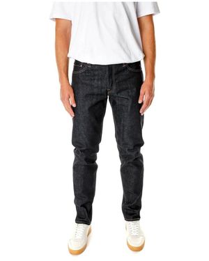 Edwin Jeans ,Blauw ,Denim Regular Tapered Fit Jeans - Zwart