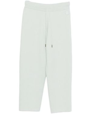 Moncler Broeken ,Groen ,Wol Wollen Joggingbroek Met Kasjmierblend En Cropped Model