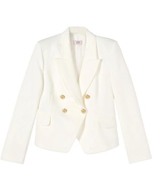 Oltre Jassen ,Wit ,Polyester Double-Breasted Blazer