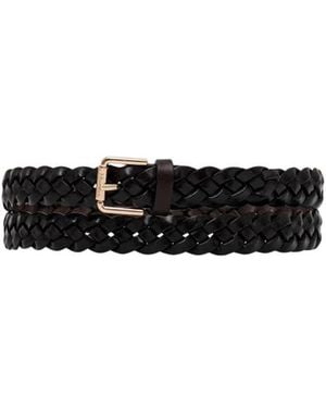 Max Mara Gevlochten Riem - Zwart