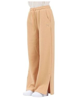 PUMA Casual High-Waist Braune Sportliche Hose - Natur