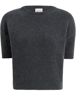 KHAITE Truien & Vesten ,Grijs ,Round-Neck Truien - Zwart