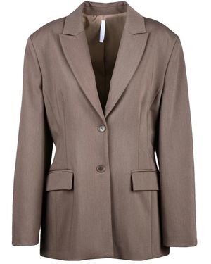 Imperial Jassen ,Blauw ,Leer Giacca Sfiancata - Bruin
