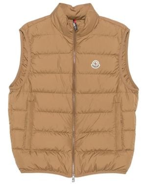 Moncler Waistcoats - Brown