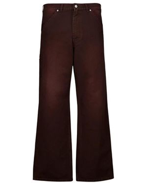Marni Jeans ,Bruin ,Katoen Cacao Canvas Broek