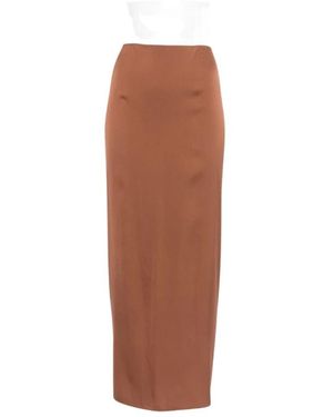 Silk95five Rokken ,Bruin ,Pencil Style Maxi Rok