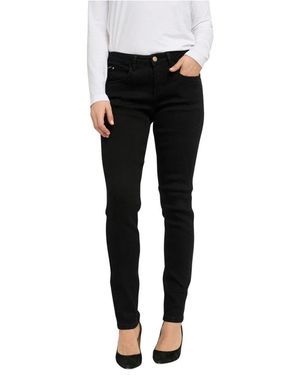 Cream Slim-Fit Jeans - Negro
