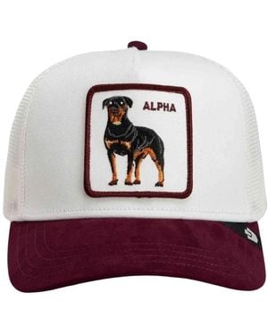 Goorin Bros Accessoires ,Wit ,Katoen Suede Alpha Trucker Cap - Rood