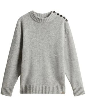 Woolrich Round-Neck Knitwear - Grigio