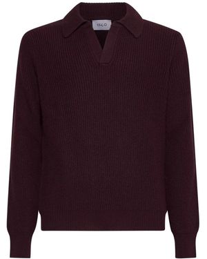 D4.0 V-Neck Knitwear - Purple