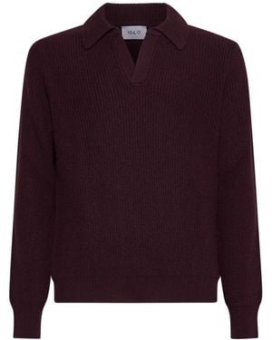 D4.0 V-Neck Knitwear - Purple