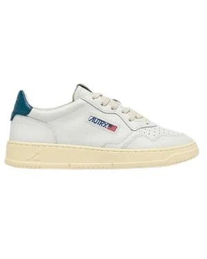 Autry Schoenen ,Wit ,Leer Medalist Low