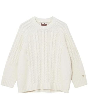 HEYANNO Round-Neck Knitwear - Bianco