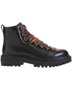 Prada Lace-Up Boots - Negro