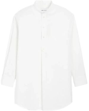 Ami Paris Mao-Kragen Tunika Kleid - Weiß