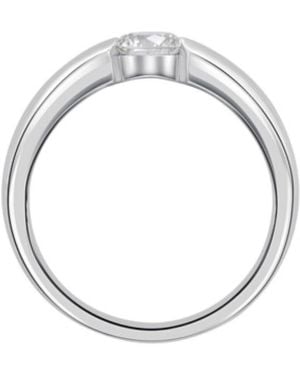 ONE ELEMENT Eleganter Diamant-Platinring - Mettallic