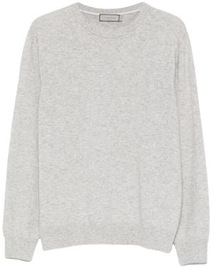Canali Rundhals-Strickpullover - Weiß