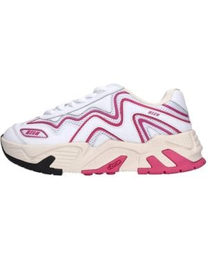MSGM Schoenen ,Wit ,Leer Vortex Sneaker - Roze