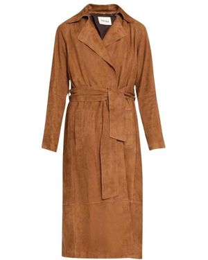 Arma Jassen ,Bruin ,Leer Yava Trenchcoat