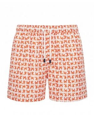 Fedeli Badmode ,Veelkleurig ,Polyester Madeira Zwemshorts - Rood