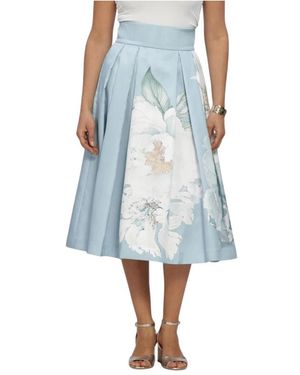 Dea Kudibal Rokken ,Veelkleurig ,Polyester Albis Midi Rok - Blauw