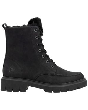 Remonte Lace-Up Boots - Black