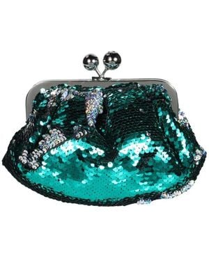 Weekend by Maxmara Rhinestone Clutch Met Afneembare Schouderband - Groen