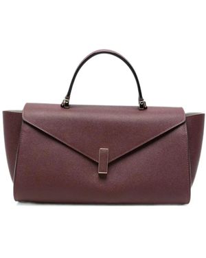Valextra Iside Editor Top Handle Medium Tasche - Lila