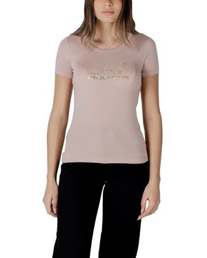 EA7 Evolution Stretch Katoen-Modal T-Shirt 8Ntt67 Tjdqz - Roze