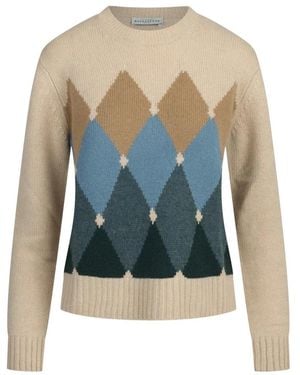 Ballantyne Argyle Rundhals-Pullover - Blau