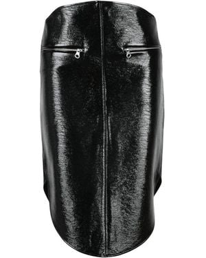 Courreges Rokken ,Zwart ,Katoen Longuette Stondata Rok