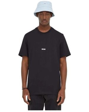 MSGM Logo Print T-Shirt - Schwarz