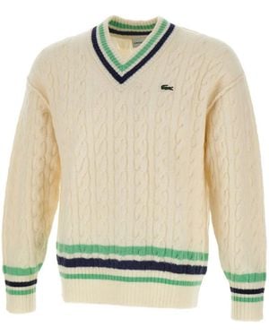 Lacoste V-Neck Knitwear - Verde