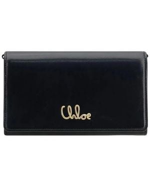 Chloé Ikonic Pochette Schultertasche - Schwarz