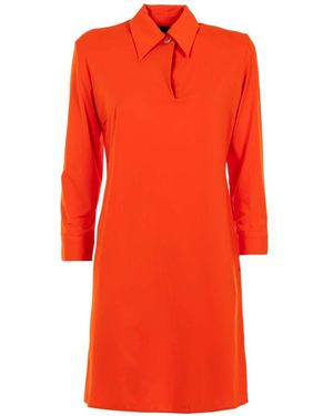 Rrd Short oxford polo kleid - Rot