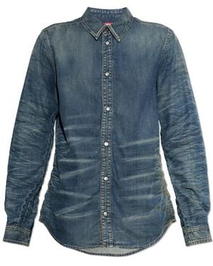 DIESEL Overhemden ,Blauw ,Katoen D-Synar-Fsj 4 Shirt