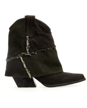 Elena Iachi Cowboy & Biker Boots - Black