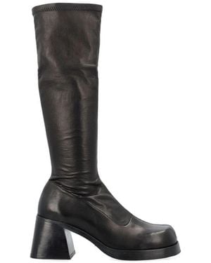 Miista Schwarze stretch-stiefeletten