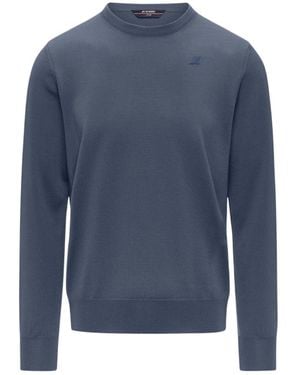 K-Way Round-Neck Knitwear - Blu