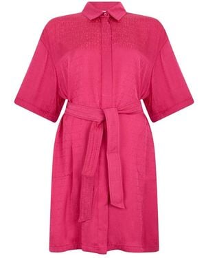 Moschino Geknoopte Hemdjurk - Roze