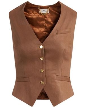 Elisabetta Franchi Vests - Marrón